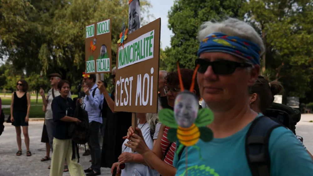 09.07.2024. Otvoritev razstave Ohranjamo narave sredi mesta ob 40. obletnice Parka Tivoli in protest za ohranitev narave Mladih za podnebne spremembe. Foto: Bojan Velikonja