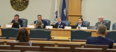 Proceedings in Titan marine board formal hearing take place inside the Charleston County Council Chambers, Thursday, Sept. 19, 2024, in North Charleston, S.C. (Corey Connor via AP, Pool)