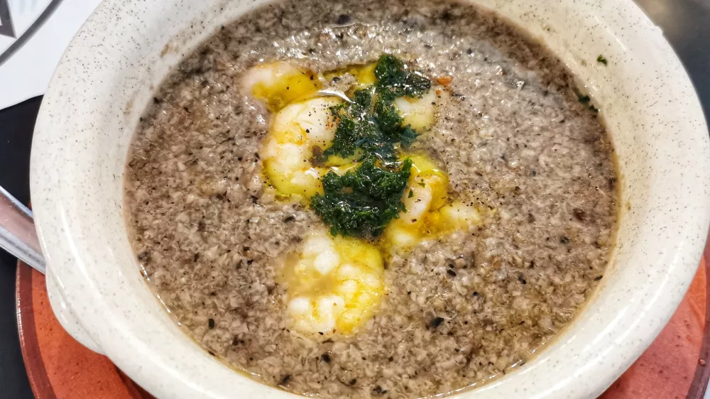 Gobova juha z gamberi, Turistična kmetija Bibc