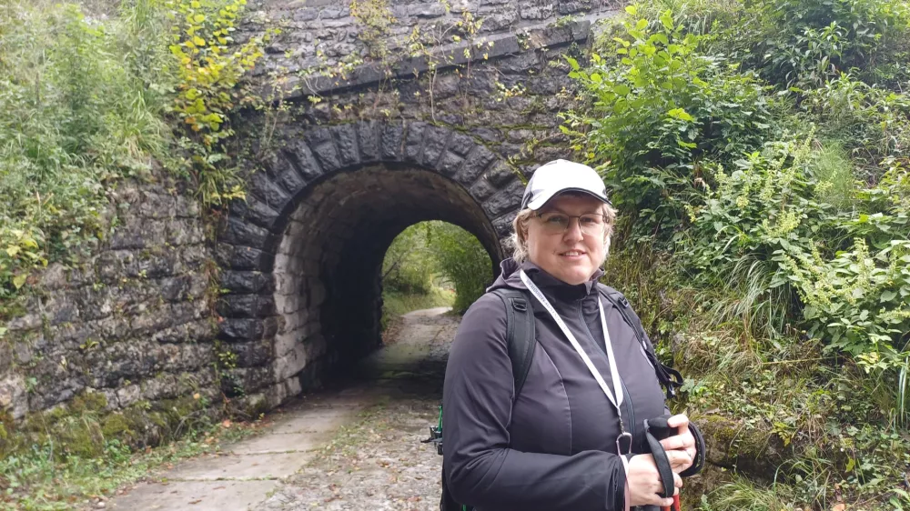 Baška grapa, Grahovo ob Bači, Koritnica, tematska pot Na svoji zemlji, lokacije snemanja filma Na svoji zemlji leta 1947 in 1948, Alenka Zgaga / Foto: Nataša Bucik Ozebek