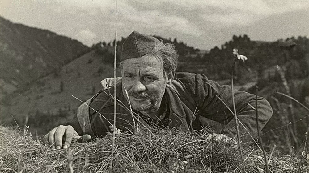 Baška grapa, Grahovo ob Bači, Koritnica, tematska pot Na svoji zemlji, lokacije snemanja filma Na svoji zemlji leta 1947 in 1948 / Foto: Arhiv Slovenske Kinoteke