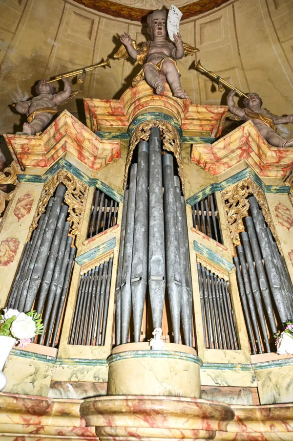 Orgle v cerkvi sv. Marije pomočnice kristjanov v Zagorju pri Lisičnem, so delo Škrablovih mojstrov / Foto: Franci Horvat
