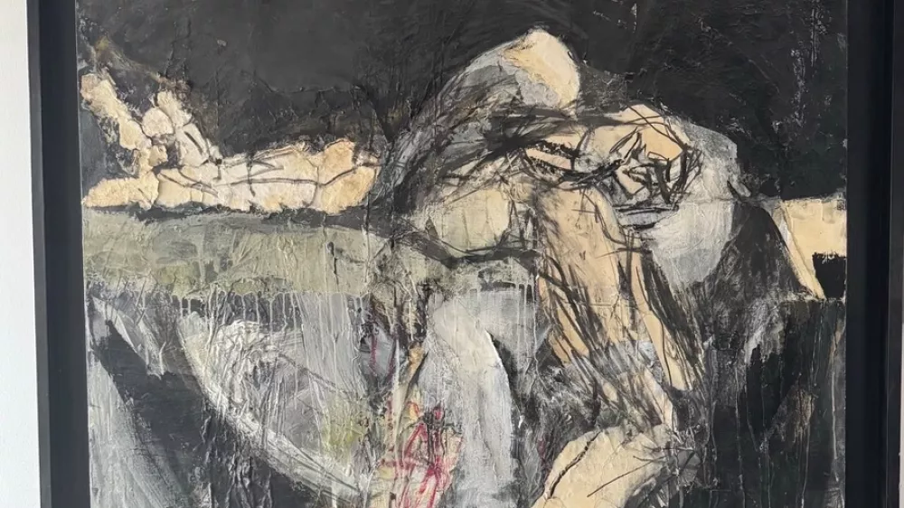 slika Pensee a Marat, 1988, Jana Vizjak; Janez Janša, spletna dražba