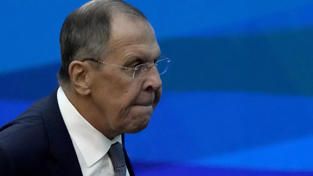 Russia's Foreign Minister Sergey Lavrov arrives to attend the G20 Summit leaders meeting in Rio de Janeiro, Monday, Nov. 18, 2024. (AP Photo/Eraldo Peres)