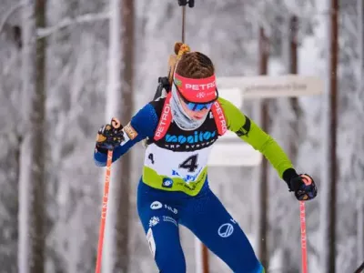 Lena Repinc, dvakratna svetovna mladinska prvakinja v biatlonu. 