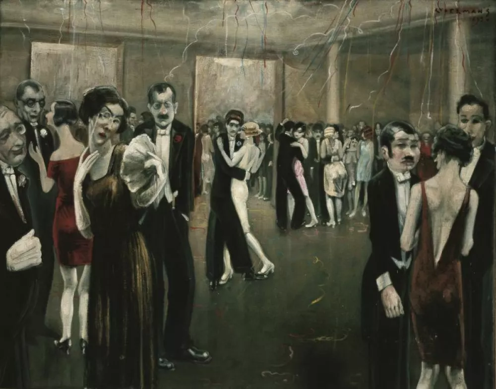 Stane Cuderman, Ples v Kazini, 1930, zbirka Medobčinski muzej Kamnik Foto: arhiv galerije