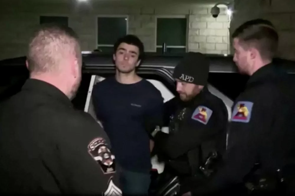 Luigi Mangione, 26, a suspect in the New York City killing of UnitedHealth executive Brian Thompson, arrives for his arraignment at Blair County Court House in Holidaysburg, Pennsylvania, U.S. December 9, 2024 in a still image from video.  FOX News Channel via REUTERS   NO RESALES. NO ARCHIVES. MANDATORY CREDIT