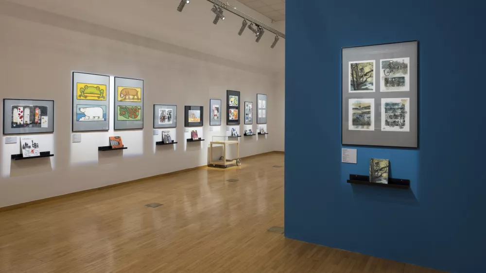 Razstava 15. Slovenski bienale ilustracije v Galeriji Cankarjevega doma. Foto: Aleš Rosa