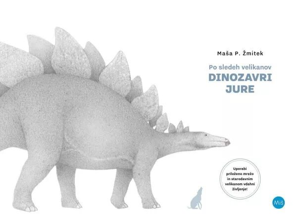 Ilustracija Maše P. Žmitek v knjigi Po sledeh velikanov – Dinozavri jure (Miš založba, 2023), tehnika: svinčnik in monotipija. Foto: arhiv Dnevnika