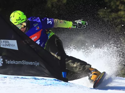 Rogla - deskanje na snegu - snowboard - svetovno prvenstvo v deskanju na snegu - slalom - Tim Mastnak