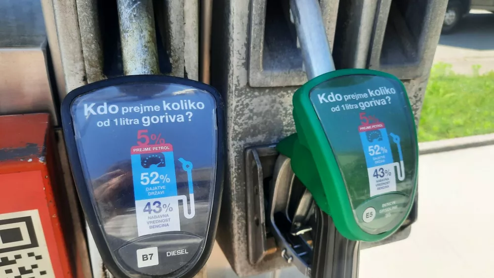 17.06.2024 - Petrol - bencinska črpalka - prikaz cene goriva - ročka za točenje bencina - gorivaFOTO: Luka Cjuha