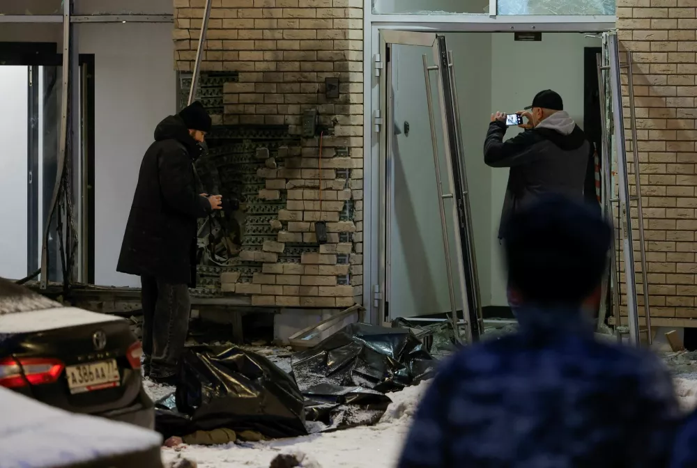 A view shows a scene of an explosion, which reportedly killed two army officers, in Moscow, Russia December 17, 2024. REUTERS/Maxim Shemetov