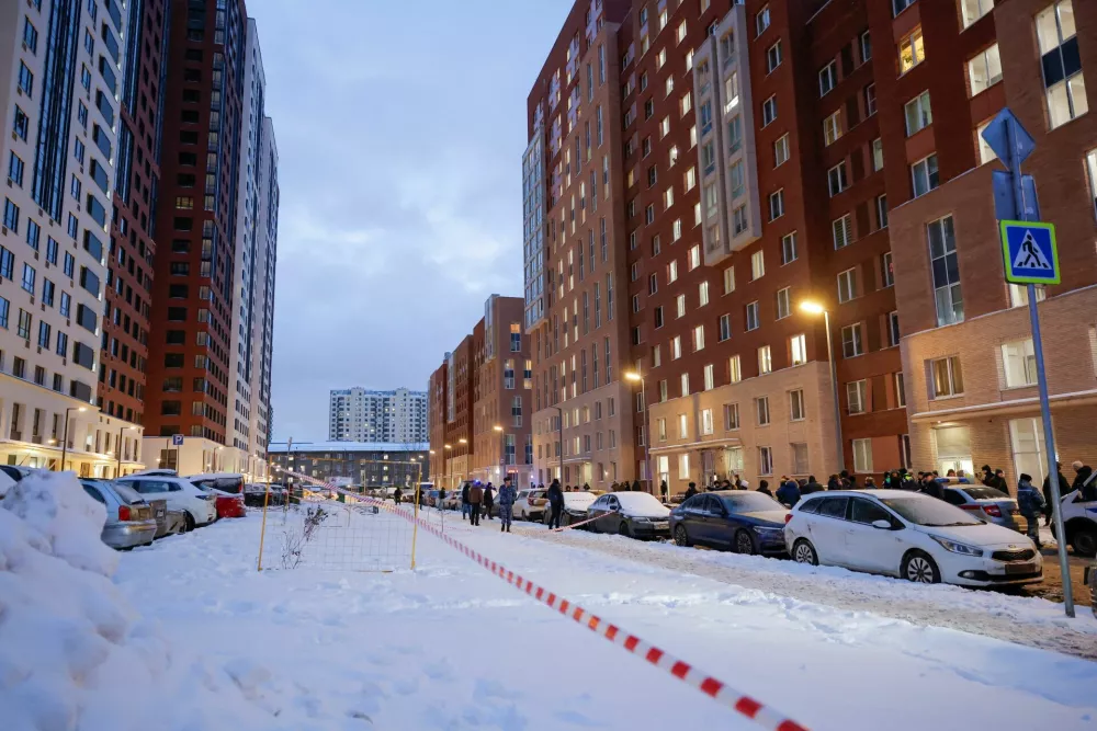 A view shows a scene of an explosion in which, according to Russia's investigative committee, Russian general Igor Kirillov, in charge of nuclear protection forces, and his assistant were killed, in Moscow, Russia December 17, 2024. REUTERS/Maxim Shemetov