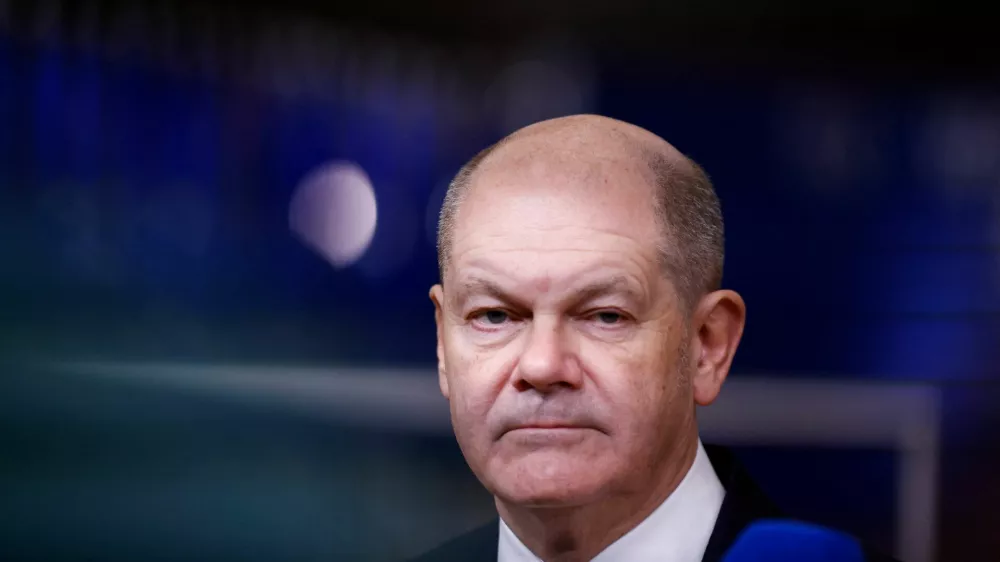 FILE PHOTO: German Chancellor Olaf Scholz attends a European Union and Western Balkans countries' summit in Brussels, Belgium, December 18, 2024. REUTERS/Johanna Geron/File Photo