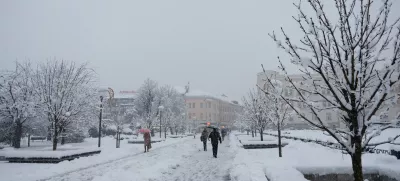 Sneg povzroča težave tudi v Banjaluki. Foto: Dejan Rakita/Pixsell