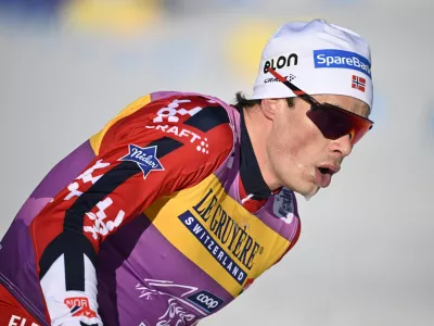 31 December 2024, Italy, Toblach: Norway's Harald Ostberg Amundsen competes in the Men's 20 km freestyle event during the Tour de Ski in the Nordic skiing/cross-country skiing World Cup. Photo: Emmi Korhonen/Lehtikuva/dpa