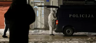 Forensics prepare to work at the scene where a gunman opened fire at a restaurant and killed several people in Cetinje, Montenegro, January 1, 2025. REUTERS/Stevo Vasiljevic