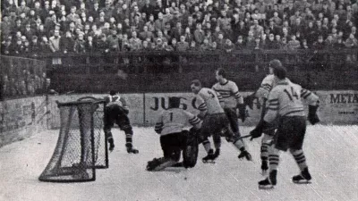 Jeseniški hokejisti so februarja 1957 osvojili prvi naslov prvakov / Foto: arhiv Gornjesavski muzej Jesenice / Foto: Arhiv Gornjesavski Muzej Jesenice