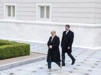 Nataša Pirc Musar in Aleš Musar apila lani ob praznovanju 20-letnice članstva Slovenije v EU. / Foto: Jaka Gasar