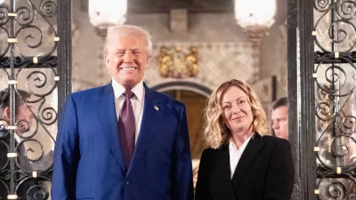 U.S. President-elect Donald Trump meets with Italian Prime Minister Giorgia Meloni at Mar-a-Lago in Palm Beach, Florida, U.S. January 4, 2025. Italian Government/Handout via REUTERS THIS IMAGE HAS BEEN SUPPLIED BY A THIRD PARTY. NO RESALES. NO ARCHIVES. MANDATORY CREDIT.