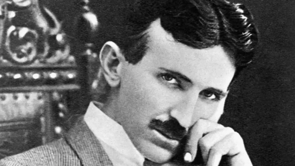 RJY4DR NIKOLA TESLA (1856-1943) Serbian-American inventor and electrical engineer about 1896