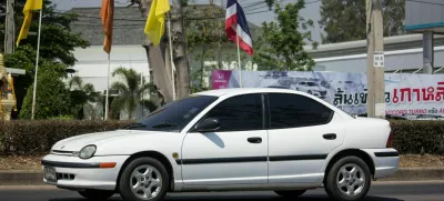 2BED912 Chiangmai, Thailand - March 6 2020: Private car, Chrysler Neon. Photo at road no.121 about 8 km from downtown Chiangmai, thailand.