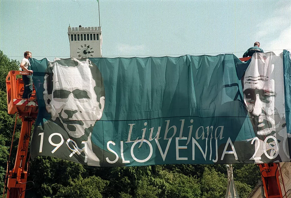 Bush in Putin sta se v Sloveniji srečala 16, junija, takrat še v razmeroma prijateljskem vzdušju. / Foto: Matej Povše