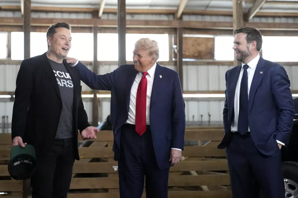 Musk, Trump in JD Vance / Foto: AP