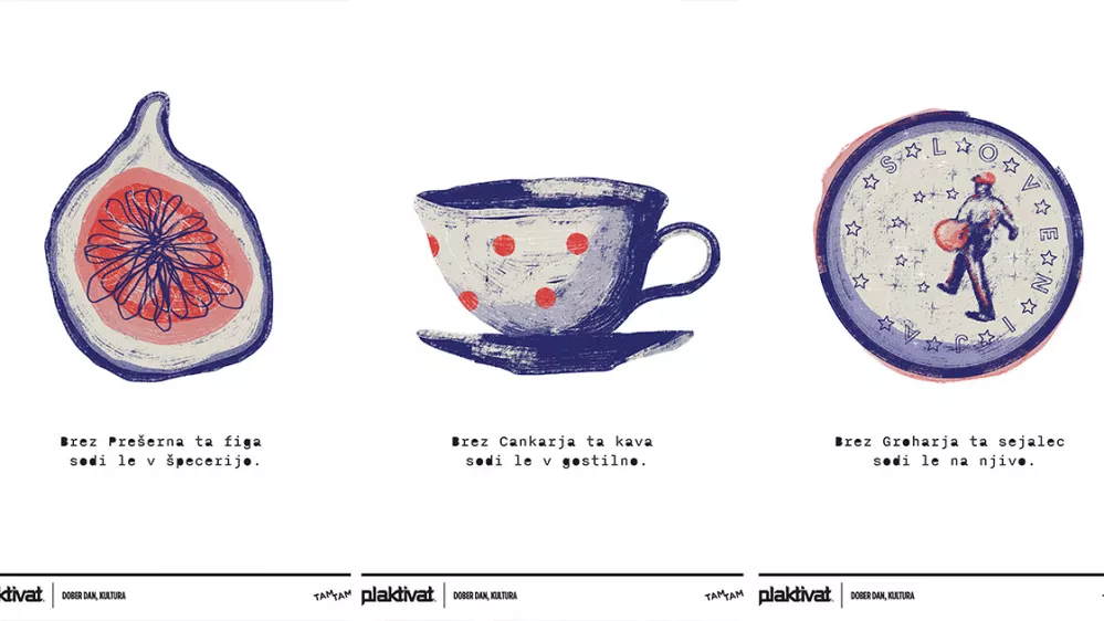 Serija plakatov Kam pa ti sodiš brez kulture avtorice Kristine Žižek Foto: Tam-Tam