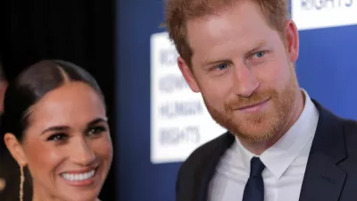 FILE PHOTO: Britain's Prince Harry, Duke of Sussex, Meghan, Duchess of Sussex attend the 2022 Robert F. Kennedy Human Rights Ripple of Hope Award Gala in New York City, U.S., December 6, 2022. REUTERS/Andrew Kelly/File Photo