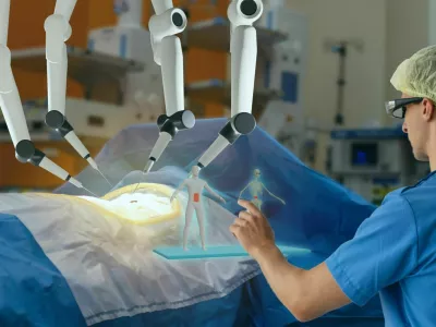 smart medical health care concept with ar vr, surgery robotic machine use allows doctors to perform many types of complex procedures with more precision, flexibility and control than is possible / Foto: Ekkasit919