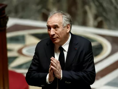 French Prime Minister Francois Bayrou reacts during a debate on a motion of no-confidence against the French government, tabled by members of parliament of La France Insoumise (France Unbowed - LFI) parliamentary group and joined by the Communists and the Greens (Les Ecologistes - EELV), at the National Assembly in Paris, France, January 16, 2025. REUTERS/Benoit Tessier