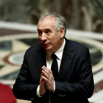 French Prime Minister Francois Bayrou reacts during a debate on a motion of no-confidence against the French government, tabled by members of parliament of La France Insoumise (France Unbowed - LFI) parliamentary group and joined by the Communists and the Greens (Les Ecologistes - EELV), at the National Assembly in Paris, France, January 16, 2025. REUTERS/Benoit Tessier