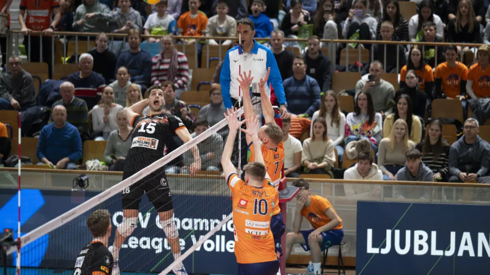 16.01.2025 ACH Volley - Berlin Volleys, evropska liga prvakov, 5. krog. FOTO: Nik Erik Neubauer