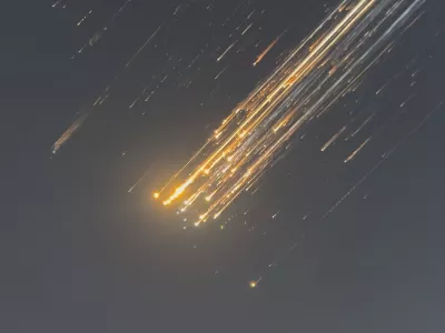 Orange balls of light fly across the sky as debris from a SpaceX rocket launched in Texas is spotted over Turks and Caicos Islands, January 16, 2025 in this screen grab obtained from social media video. Marcus Haworth@marcusahaworth/via REUTERS THIS IMAGE HAS BEEN SUPPLIED BY A THIRD PARTY. MANDATORY CREDIT. NO RESALES. NO ARCHIVES.