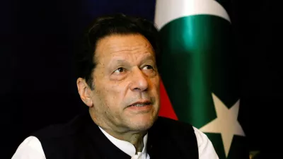 FILE PHOTO: Former Pakistani Prime Minister Imran Khan pauses as he speaks with Reuters during an interview, in Lahore, Pakistan March 17, 2023. REUTERS/Akhtar Soomro//File Photo