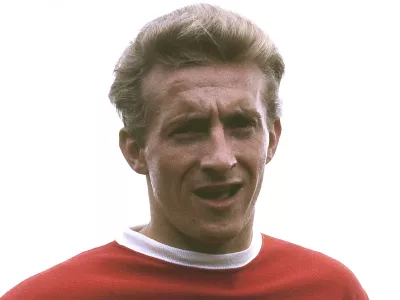 FILE - Scottish footballer Denis Law, who plays for Manchester United, is pictured in London in 1962. (AP Photo/File)