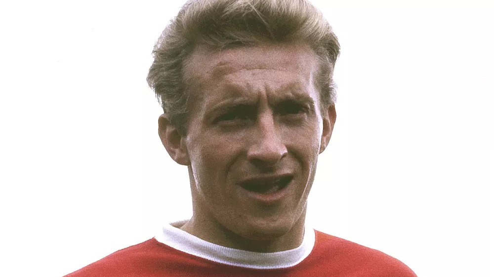 FILE - Scottish footballer Denis Law, who plays for Manchester United, is pictured in London in 1962. (AP Photo/File)