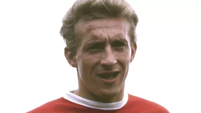 FILE - Scottish footballer Denis Law, who plays for Manchester United, is pictured in London in 1962. (AP Photo/File)