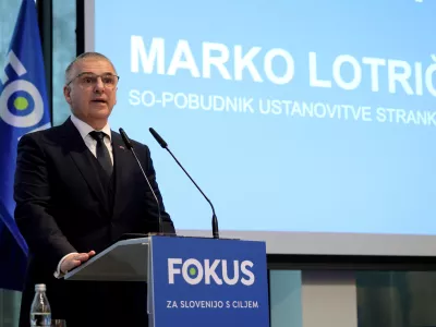 Brdo pri Kranju, Kongresni center Brdo.Ustanovni kongres stranke Fokus, na katerem so predstavili vizijo stranke ter kljucna podrocja za uresnicitev pozitivnih sprememb za Slovenijo.Pobudnik stranke, predsednik DS Marko Lotric.