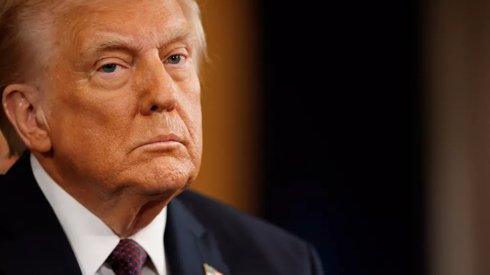 WASHINGTON, DC - JANUARY 20: U.S. President-elect Donald Trump attends inauguration ceremonies in the Rotunda of the U.S. Capitol on January 20, 2025 in Washington, DC. Donald Trump takes office for his second term as the 47th president of the United States.  Chip Somodevilla/Pool via REUTERS