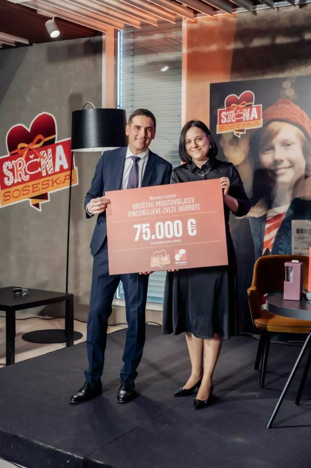 Srčna soseska, Mercator, dobrodelnost, Tomislav Kramarić, Urška Smerkolj