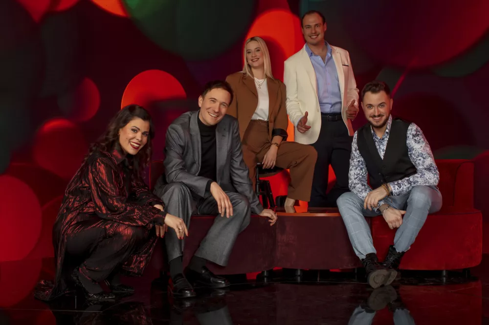 Novi obrazi nacionalke Ana Marija Mitić, Klemen Slakonja, Lucija Vrankar, Dejan Vunjak in Sandi Morel / Foto: TVS