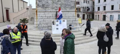 - 25.01.2025 - Protest slovenskih in hrvaških vikendašev v Umagu - črnogradnja, Savudrija//FOTO: Jaka Gasar