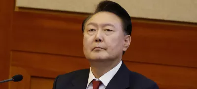 FILE PHOTO: South Korea's impeached President Yoon Suk Yeol attends the fourth hearing of his impeachment trial over his short-lived imposition of martial law at the Constitutional Court in Seoul, South Korea, 23 January 2025.  JEON HEON-KYUN/Pool via REUTERS/File Photo