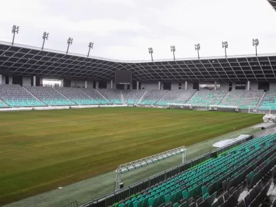 - Stadion Stožice,- 28.01.2025. - Nova trava po sanaciji na Stadionu Sožicei.//FOTO: Bojan Velikonja