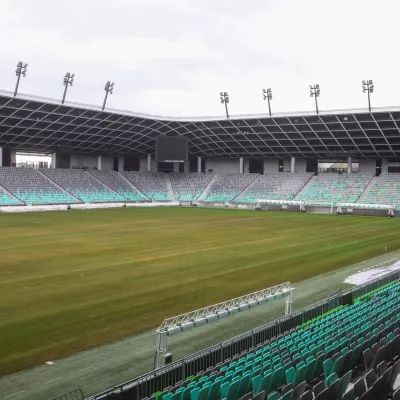 - Stadion Stožice,- 28.01.2025. - Nova trava po sanaciji na Stadionu Sožicei.//FOTO: Bojan Velikonja