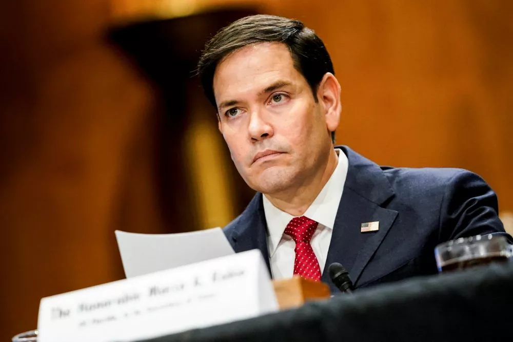 U.S. Senator Marco Rubio, U.S. President-elect Donald Trump's nominee to be secretary of state, sits on the day he testifies during a Senate Foreign Relations Committee confirmation hearing on Capitol Hill in Washington, U.S., January 15, 2025. REUTERS/Nathan Howard