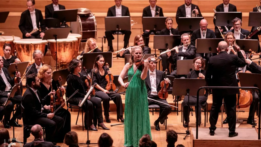 Dunajski filharmoniki leta 2023 v Cankarjevem domu, kjer bodo nastopili tudi na zaključku 73. Ljubljana Festivala. Foto: Dnevnik