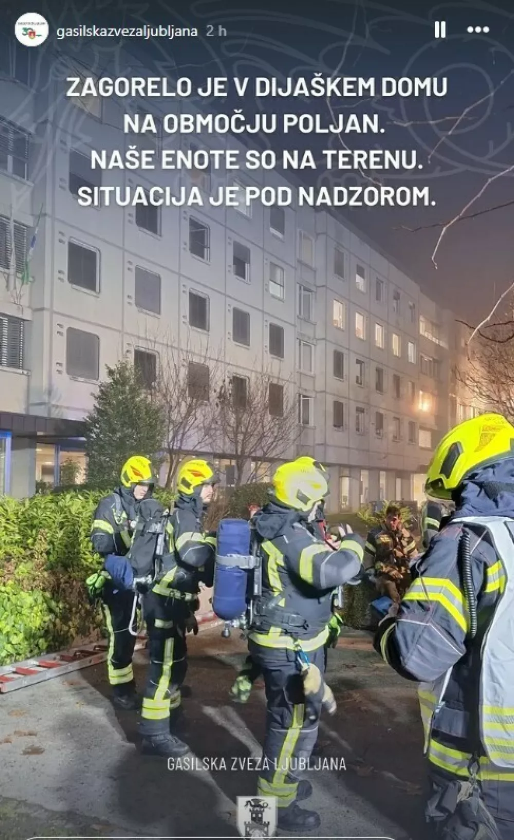 Požar v Ljubljani